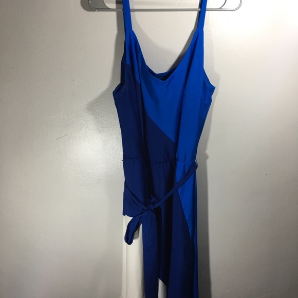 Lane Bryant Color Block Blue Dress - Picture 2 of 8